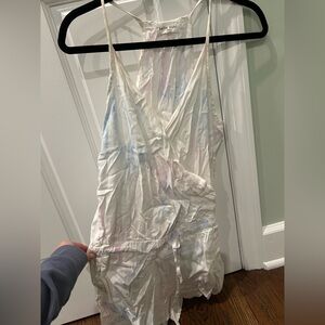 Bella Dahl tie dye romper with pockets and waist tie size small